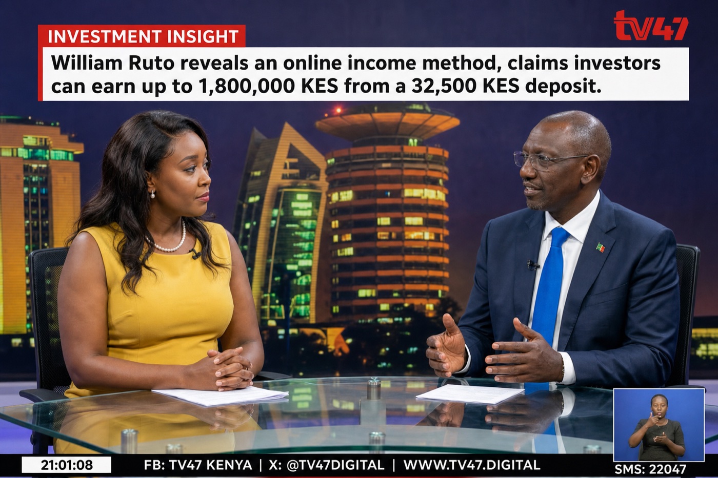 Betty Kyallo interviews President William Ruto on TV47